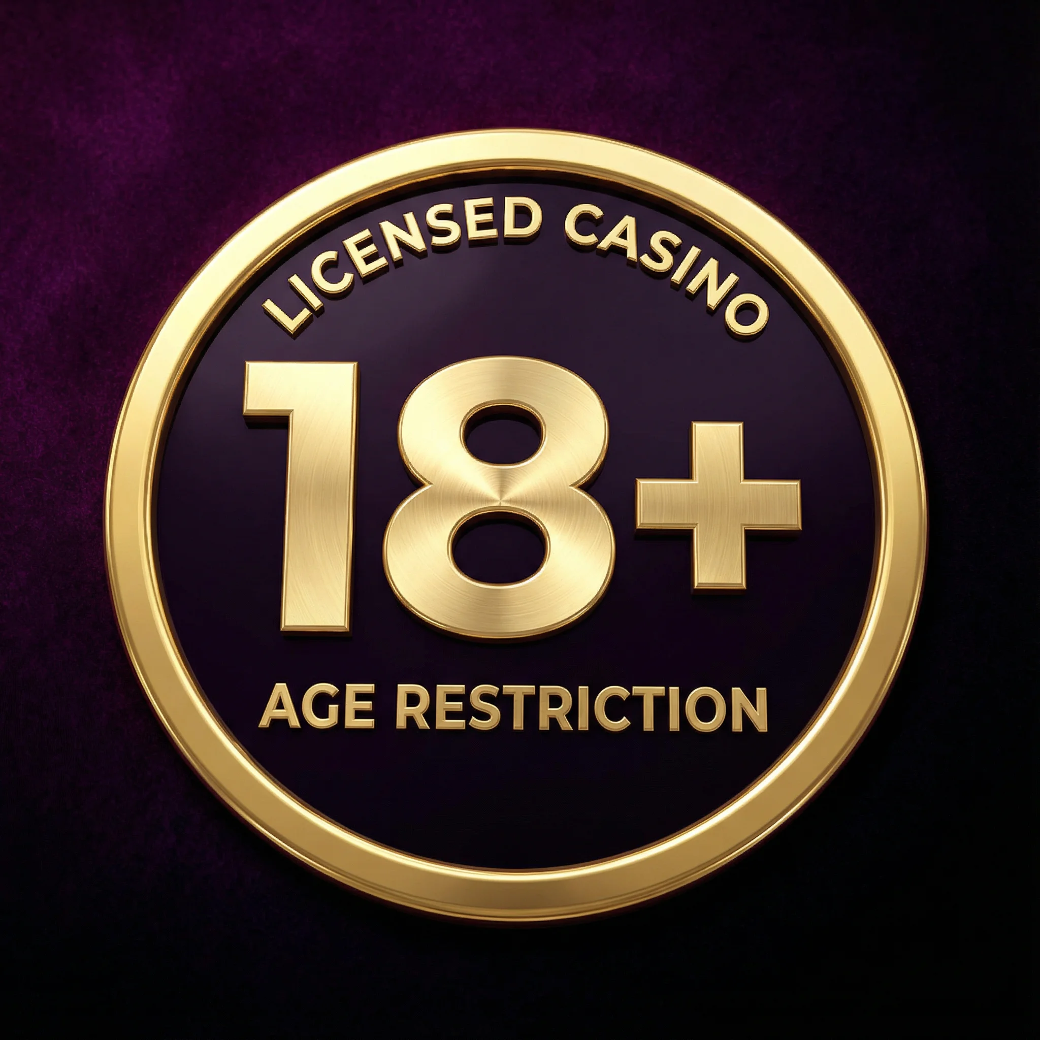Símbolo de restricción de edad 18+ para casino con licencia